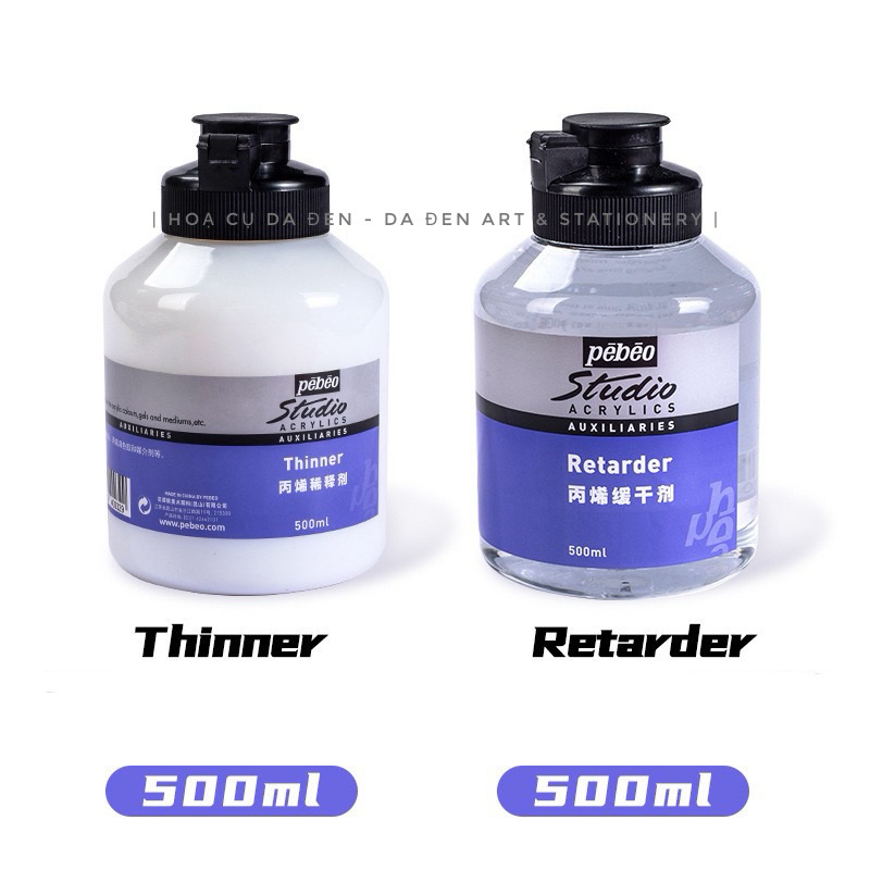 Dung Môi Thinner Pha Loãng Và Chậm Khô Acrylic Pebeo 500ml