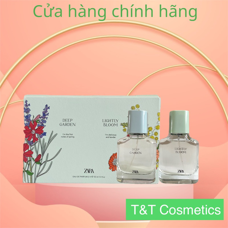 Nước hoa Zara Deep garden + Lighty Bloom 30ml/ 100m fullbox