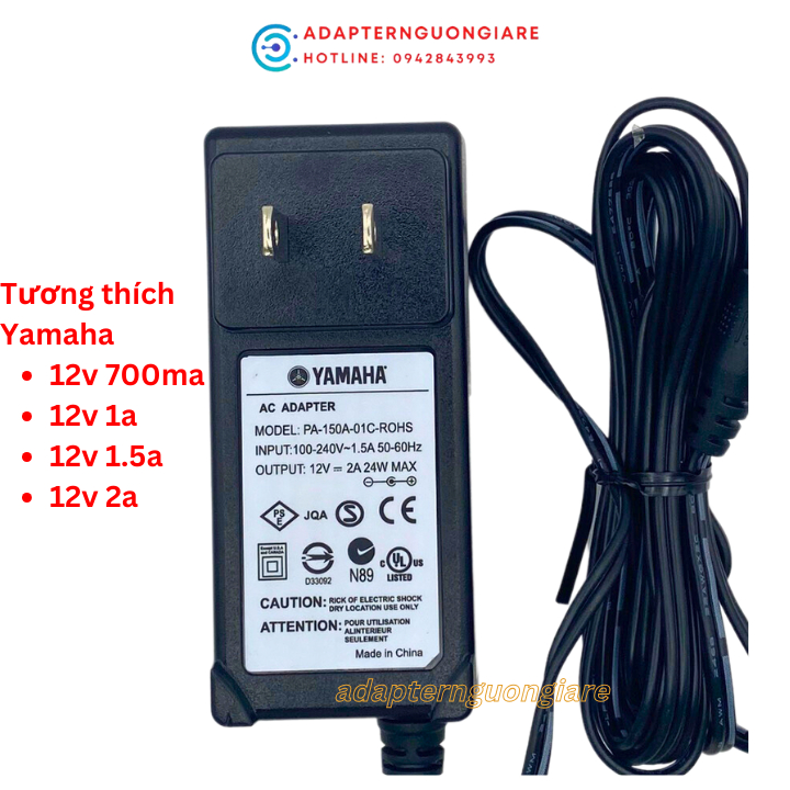 Adapter sạc nguồn 12v cho Đàn Organ Yamaha PSR-E253 PSR-E263 PSR-E303 hàng xịn