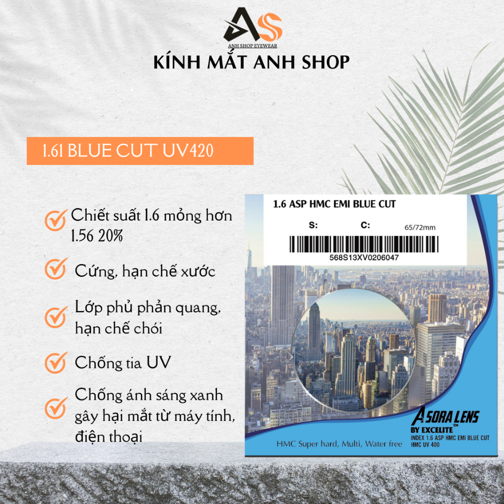 Tròng kính cận viễn loạn tròng kính tráng cứng, chống tia uv, chống ánh sáng xanh bảo vệ mắt