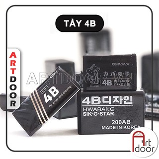 [ARTDOOR] Gôm tẩy chì (Đen 4B) siêu sạch vẽ người, đầu tượng, tĩnh vật, luyện thi hình họa