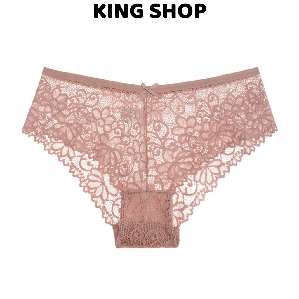 Quần lót ren nữ sexy hình hoa đính nơ tôn mông quyến rũ Kingshop L6824