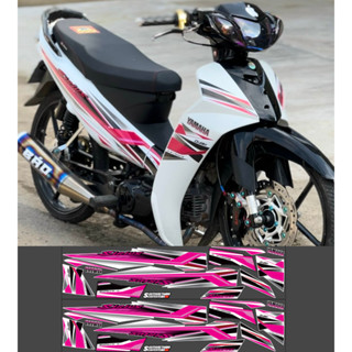 tem mới băng lôi dán xe máy sirius 50 - 110 màu trắng