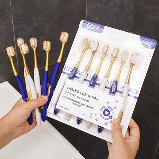 Vỉ 6 bàn chải đánh răng nội địa mềm mại bảo vệ răng, combo 6 bàn chải đánh răng nội địa trung
