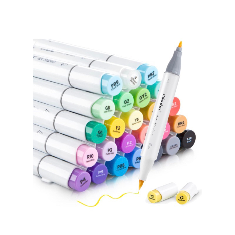 Màu Ohuhu Honolulu markers set 24/36/48/72/80/96/104 màu tặng 1 màu blend- Đọc lưu ý dưới phần mô tả