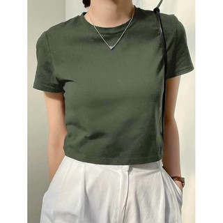 Áo thun croptop trơn nhiều màu