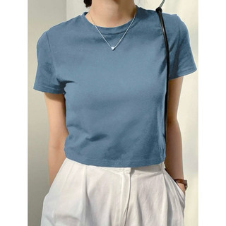 Áo thun croptop trơn nhiều màu