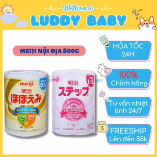 Sữa meiji lon số 0, số 9, meiji hp nội địa nhật - sữa bột công thức 800g luddybaby