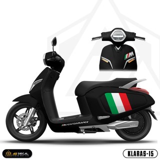 Tem xe điện klara s vinfast cờ đức italy pháp performance | klaras-15 | team decal rời hình dán xe máy điện đẹp