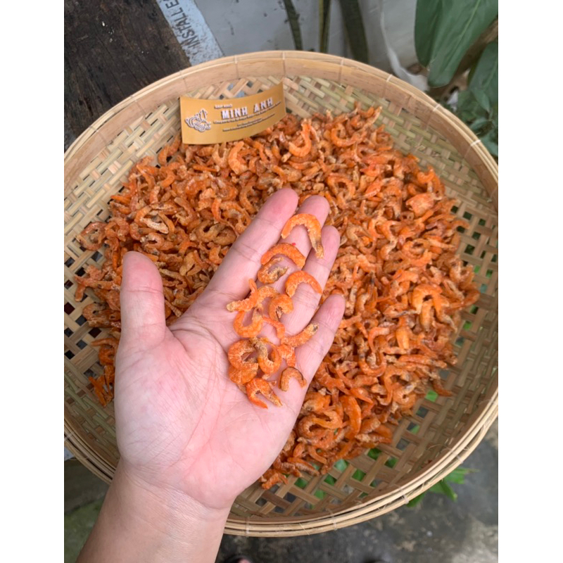 250gram - 500gram tôm thẻ khô giòn size nhỏ màu tự nhiên