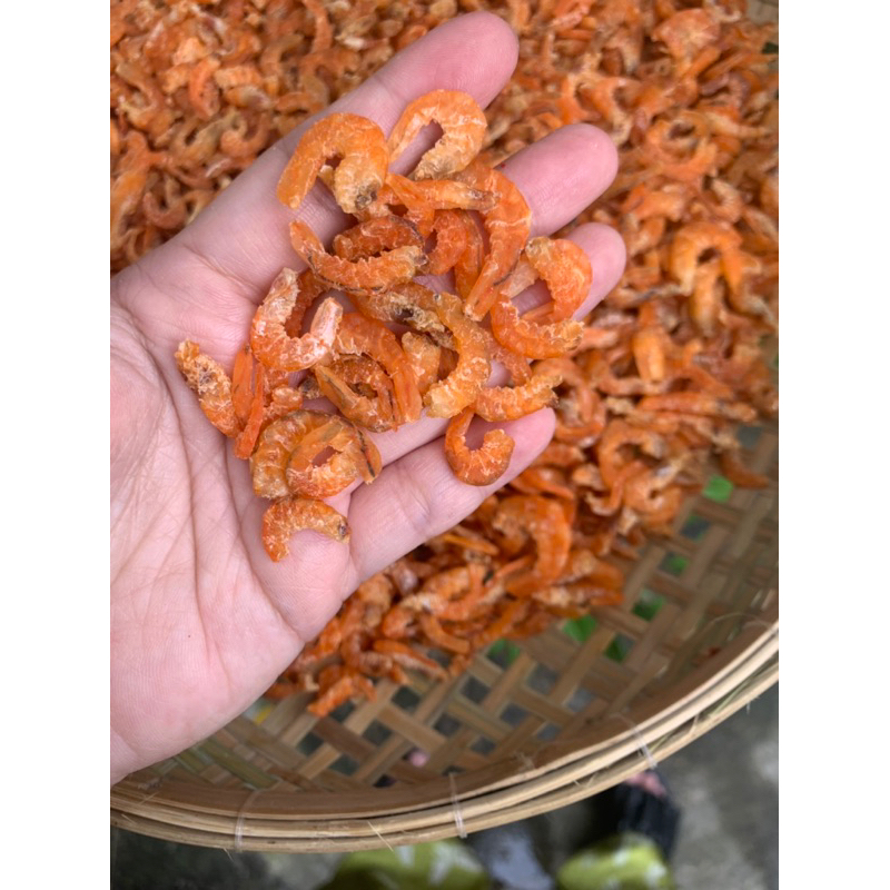 250gram - 500gram tôm thẻ khô giòn size nhỏ màu tự nhiên