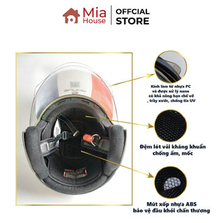 Nón bảo hiểm 3/4 SUNDA 621 - nhiều lựa chọn