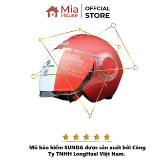 Nón bảo hiểm 3/4 SUNDA 621 - nhiều lựa chọn