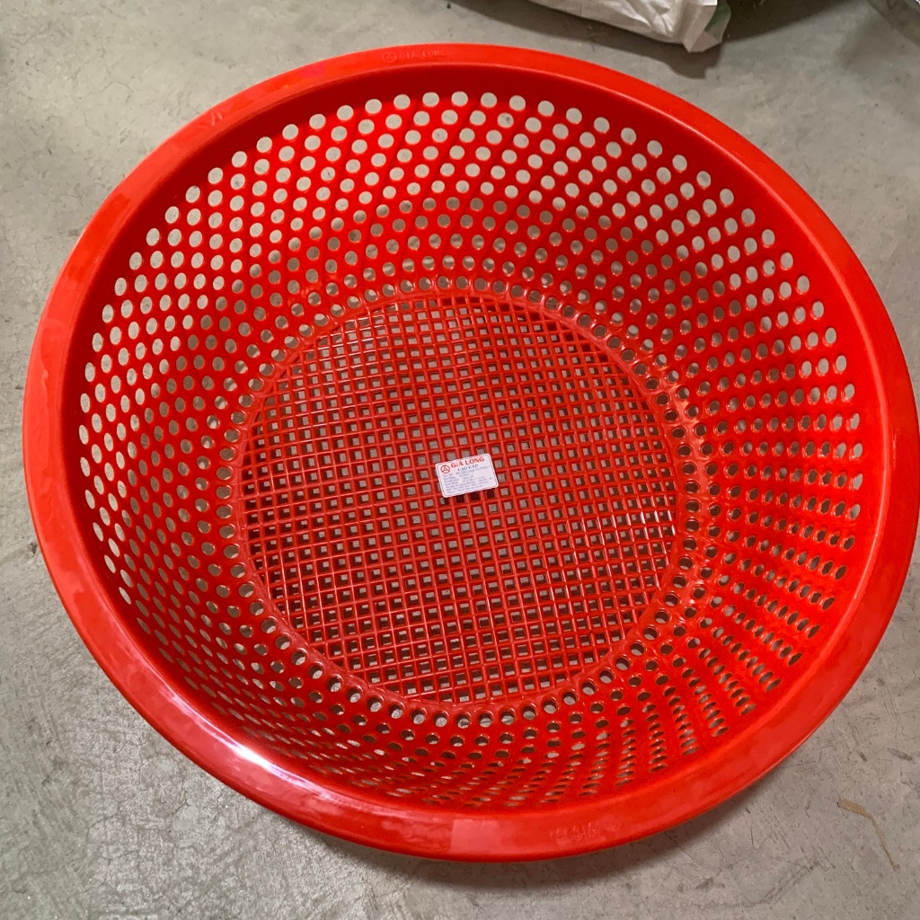 Rổ nhựa tròn mắt to size lớn 60cm - 55cm - 47 cm - 44cm - 38cm - 36cm màu xanh dương, xanh lá, đỏ, vàng, nhựa chính phẩm