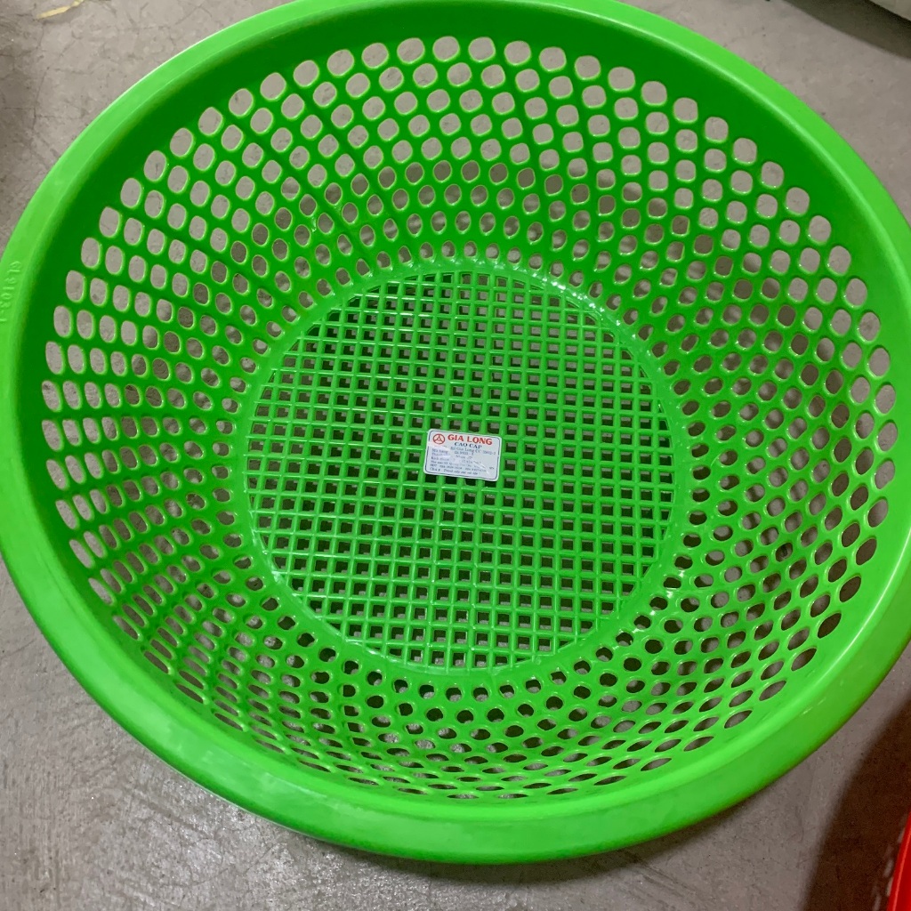 Rổ nhựa tròn mắt to size lớn 60cm - 55cm - 47 cm - 44cm - 38cm - 36cm màu xanh dương, xanh lá, đỏ, vàng, nhựa chính phẩm