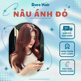 Thuốc nhuộm tóc có màu nâu ánh đỏ, nâu đỏ không cần tẩy | dorahair, dorahairs