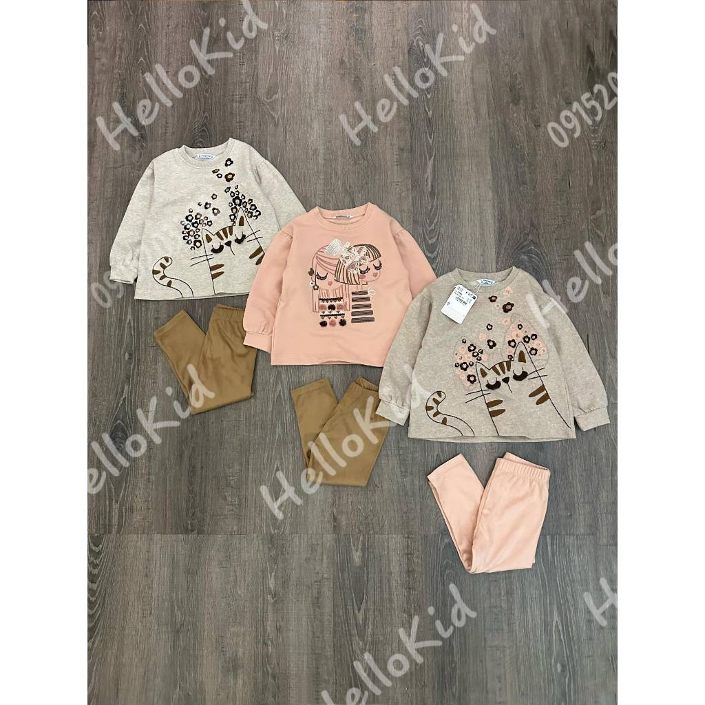 Bộ nỉ hình nổi MOR bé gái