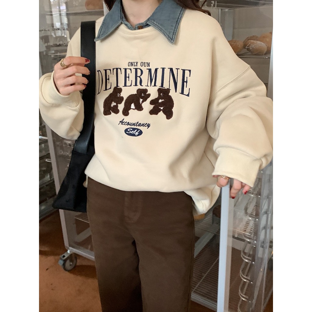 ÁO NỈ BÔNG CỔ TRÒN IN HÌNH - Spring Girl - 2368