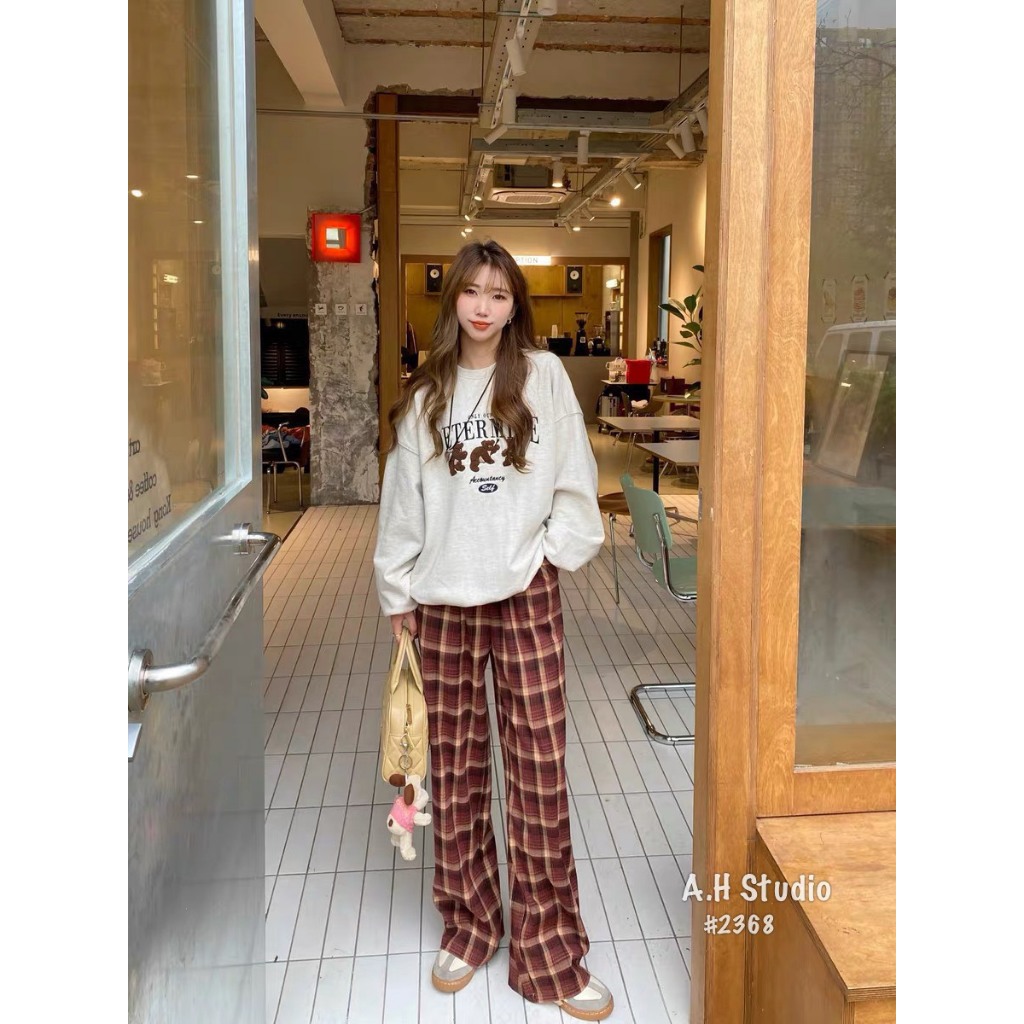 ÁO NỈ BÔNG CỔ TRÒN IN HÌNH - Spring Girl - 2368