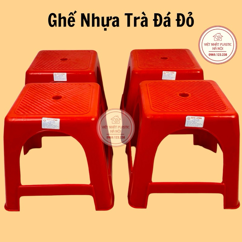 Ghế đẩu, ghế nhựa trà đá, trà canh, ghế quán ăn vặt. quán ốc, ghế màu đỏ GLCC bền đẹp rẻ 4002 | BigBuy360 - bigbuy360.vn