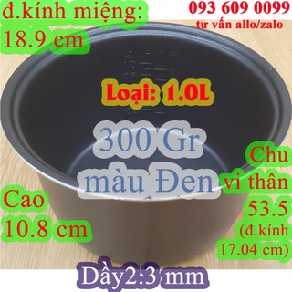 Lòng nồi cơm điện 1.0 L chống dính màu Đen, nặng 300 gr