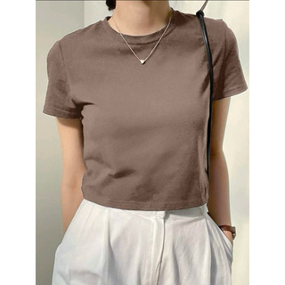 Áo thun croptop trơn nhiều màu