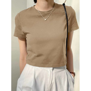 Áo thun croptop trơn nhiều màu