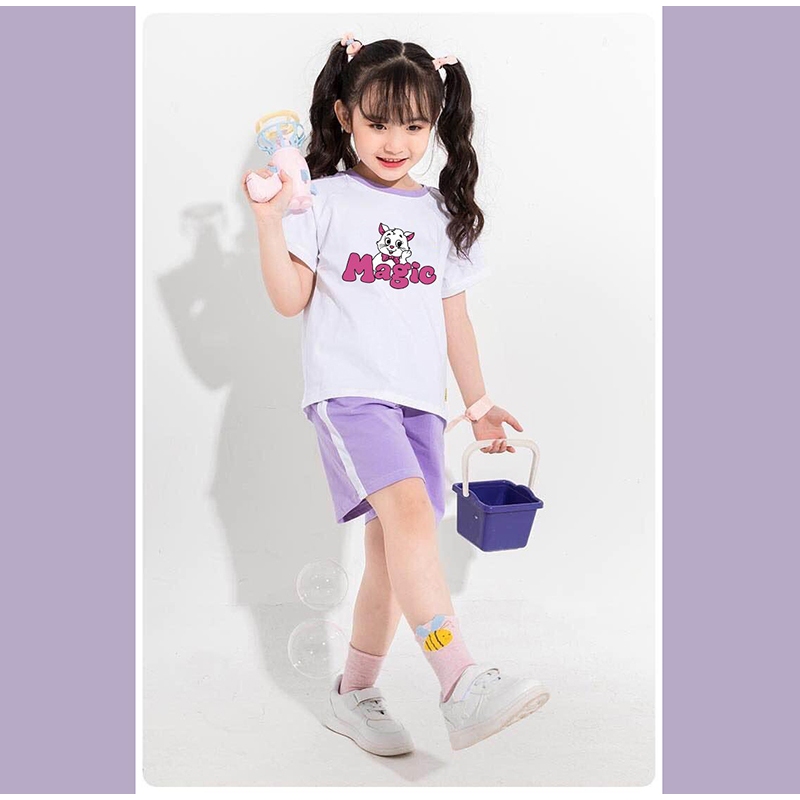 Đồ bộ quần áo cộc tay in hình cho bé trai bé gái Medokids giáp lăng ống tay phối màu từ 10 đến 32kg