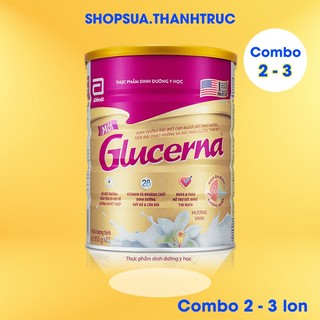 [Combo 2-3 Lon] Sữa bột Glucerna hương Vani 850g tiểu đường Abbott