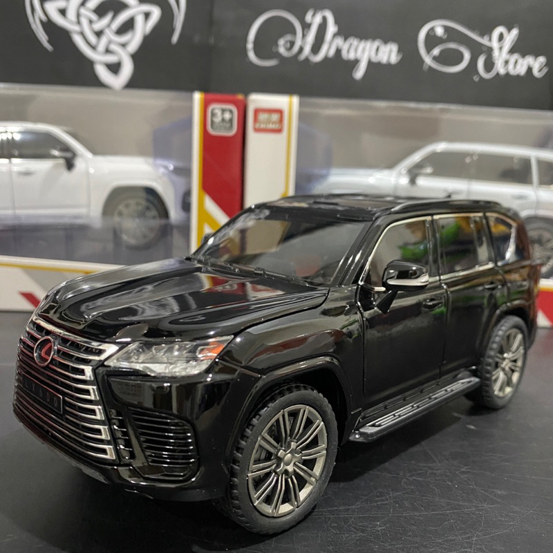 Mô hình xe ô tô hợp kim Lexus LX600 tỉ lệ 1:24 khung thép chắc chắn Màu Đen