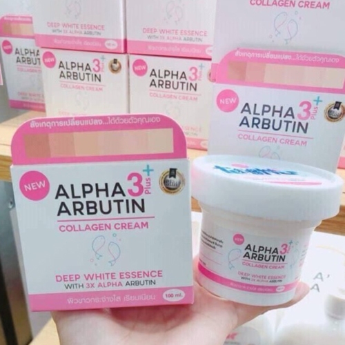 Kem Dưỡng Trắng Da Alpha Arbutin Body Collagen 3 Plus Cream Deep White Essence - 100g