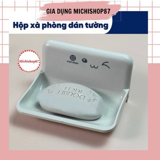Khay đựng xà phòng, xà bông dán tường chắc chắn, kệ đựng bánh xà phòng kèm miếng dán chắc chắn