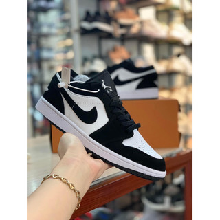 Giày sneaker panda da lộn cổ thấp