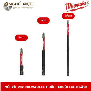 Mũi vít ph2 milwaukee chuôi lục ngắn 5cm, 9cm, 15cm