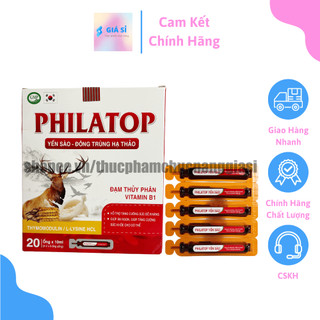 Siro ăn ngon cho bé PHILATOP yến sào, đông trùng hạ thảo giúp bé ăn ngon miệng, tăng đề kháng, tăn cường sức khỏe-20 ống