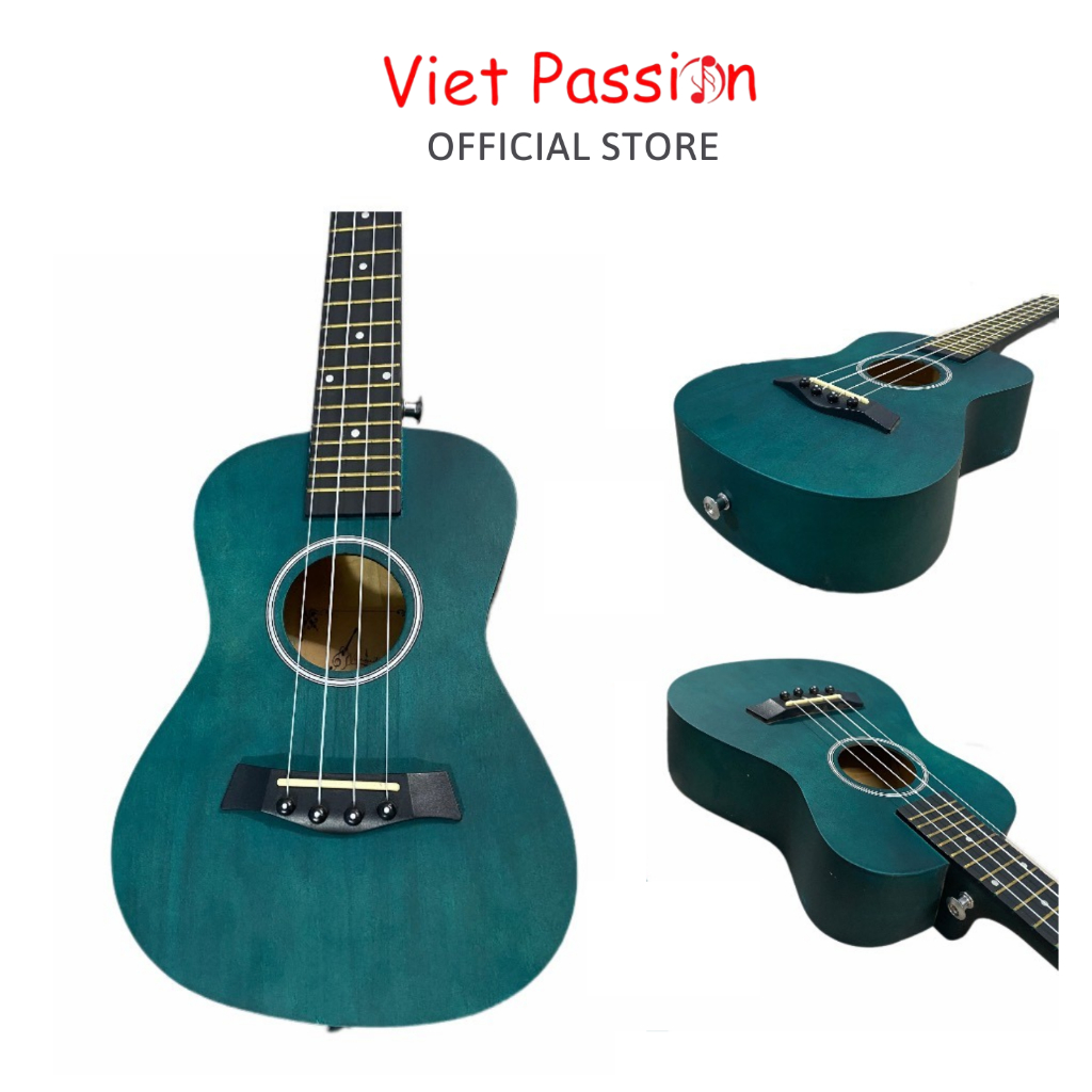 Đàn ukulele 23 inch concert gỗ màu Hồng cao cấp size 23 tặng phụ kiện Viet Passion HCM