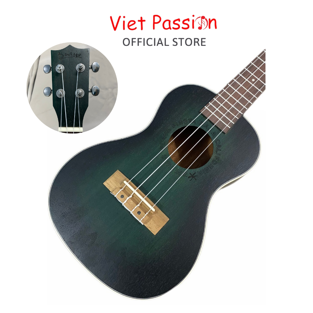 Đàn ukulele 23 inch concert gỗ màu Hồng cao cấp size 23 tặng phụ kiện Viet Passion HCM