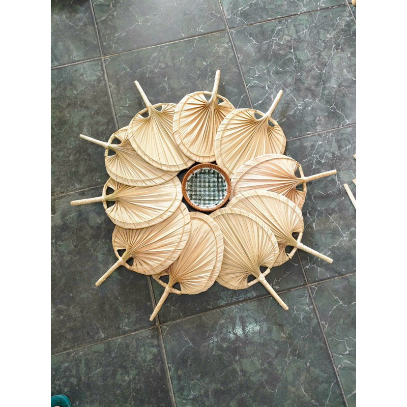 Quạt lá cọ,lá kè decor trang trí,vintage,làm đồ handmade,…