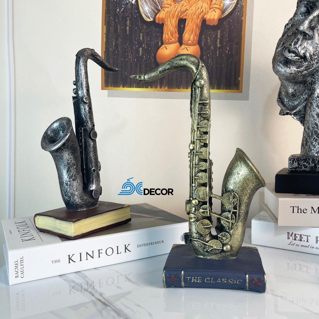 Mô hình kèn saxophone trang trí, decor nhà cửa, văn phòng, bàn làm việc, tủ kệ
