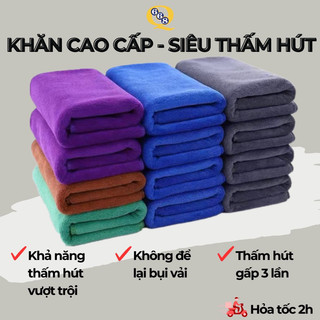 Khăn lau xe Microfiber mềm mịn thấm hút nước tốt Chuyên Dụng lau rửa xe hơi, Ô Tô, xe máy
