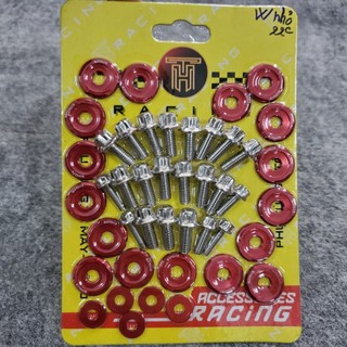 Bộ Ốc Dàn áo Salaya Mẫu S3 Lắp Cho Dòng Xe W Nhỏ (Tặng Kèm Long Đền Nhôm)