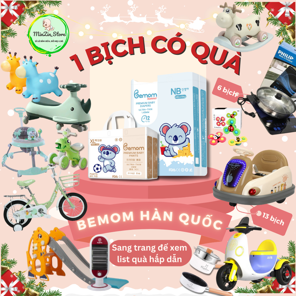 Bỉm Bemom Summer/ Bemom Plus nội địa Hàn fullsize dán quần S56/M48/M44/L46/L42/XL40/XXL38/XXXL36