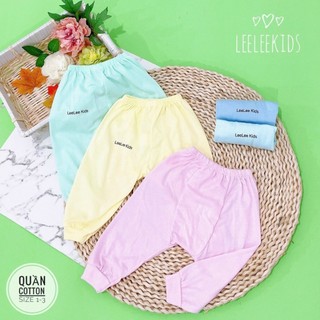 Quần dài LeeLee Kids đáp đũng cho bé sơ sinh chất cotton mềm mịn đủ size cho bé 3-9kg