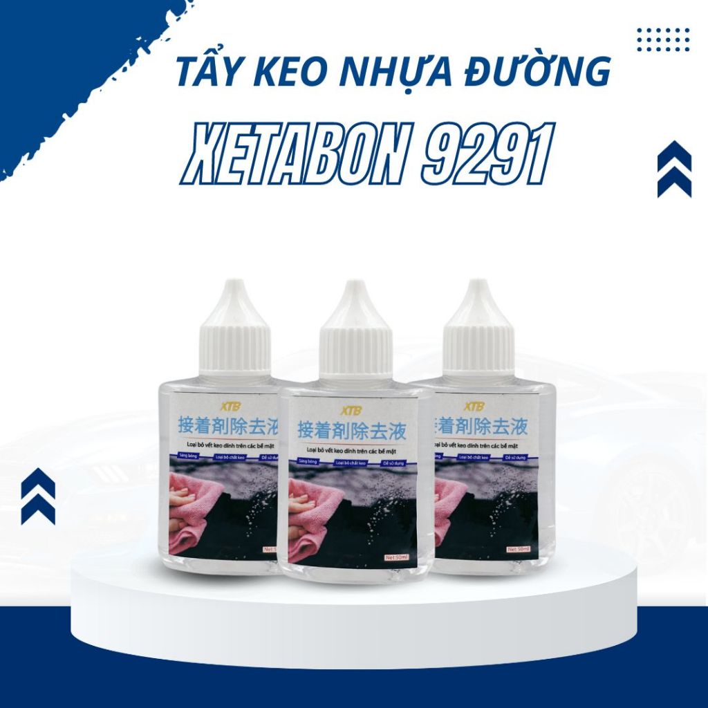 Dung dịch tẩy băng keo, nhựa đường Xetabon 9291 dung tích 50ml tẩy sạch các vết keo cứng đầu, decal