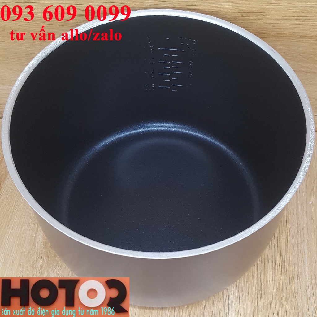 Lòng nồi cơm điện cao 14 cm 1.8 L  chống dính đen nặng 500 gr