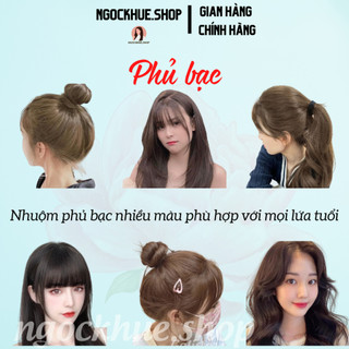 Thuốc nhuộm tóc Phủ bạc màu Nâu đen, Nâu lạnh, nâu mật ong, nâu tây, Nâu socola tặng oxy trợ nhuộm Ngockhue.shop