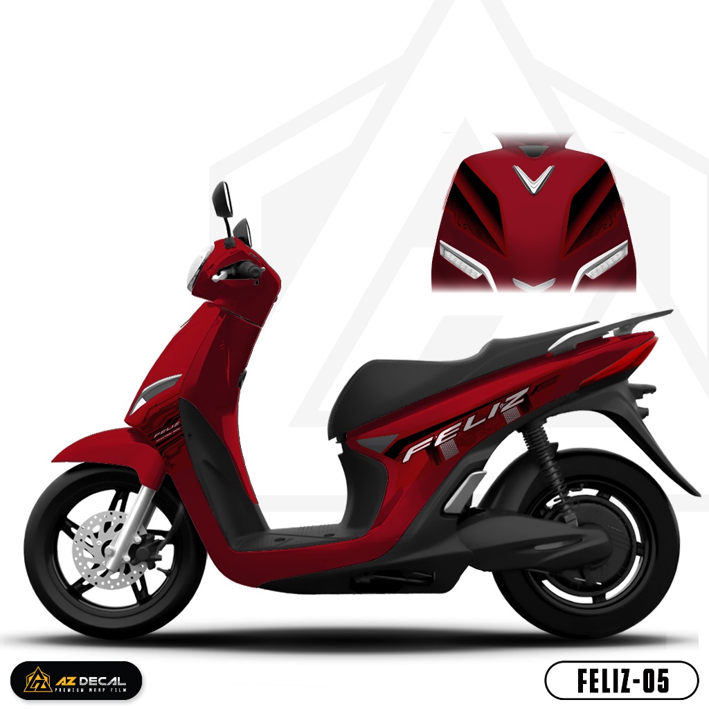 Tem Feliz S Hiện Đại | FELIZ-05 | Team Decal Rời Hình Dán Xe Máy Điện Vinfast Chống Nước Bền Màu