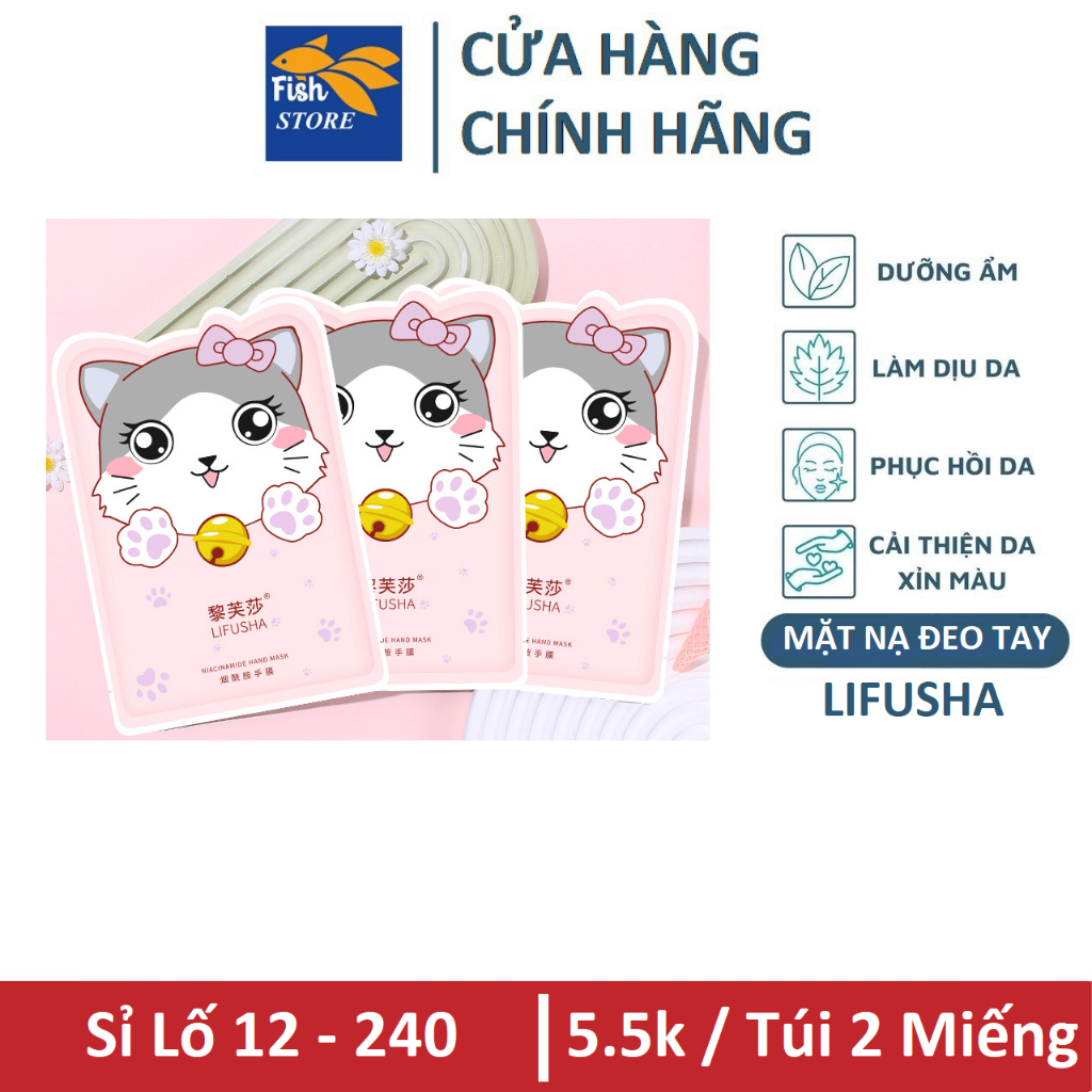 TÚI 2 MIẾNG Mặt nạ tay mèo dưỡng da tay dưỡng ẩm làm trắng, giảm nếp nhăn, mềm mịn nội địa Trung.