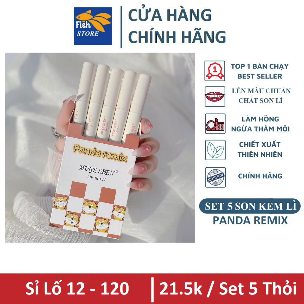 Set 5 Cây Son Panda Remix Nội Địa Trung