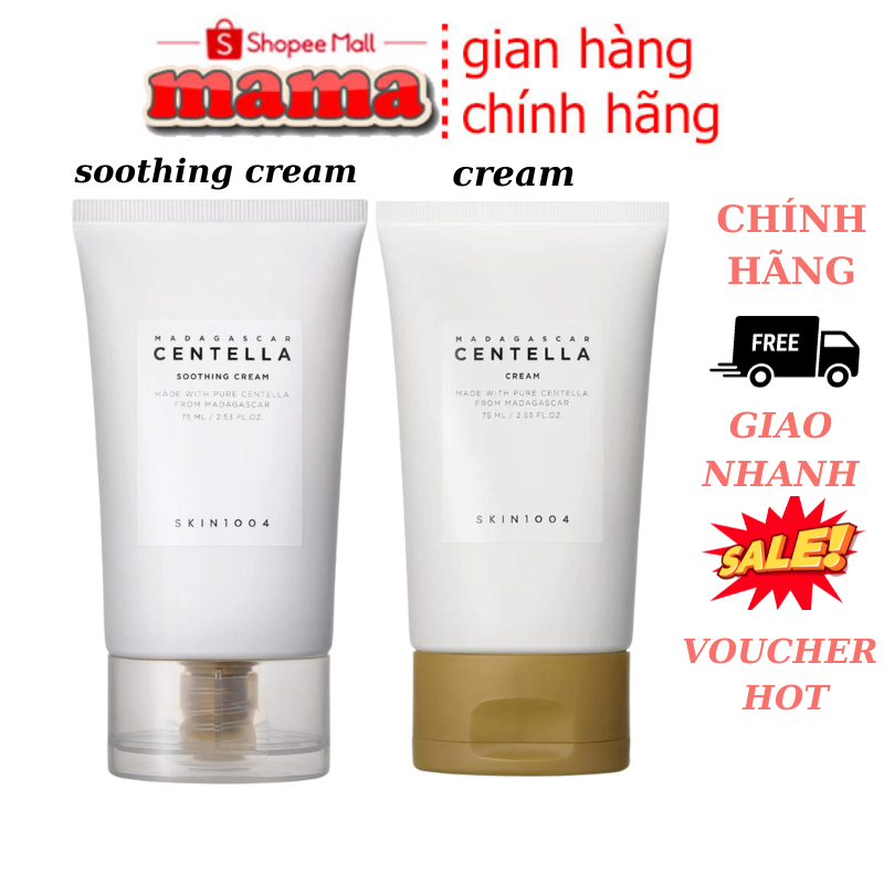 Kem Dưỡng Ẩm Da Rau Má Skin1004 Madagascar Centella Phục Hồi Da, Skin 1004 Soothing Cream Cho Da Dầu và Da khô authen